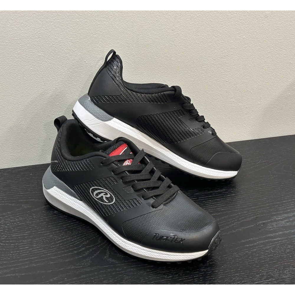 Rawlings League Coolflo Sneakers Men's Black Athletic Turf Baseball Shoes 6.5